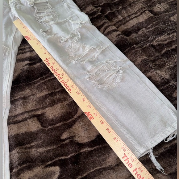 American Eagle Gray Ripped Mom Jean - Picture 11 of 12